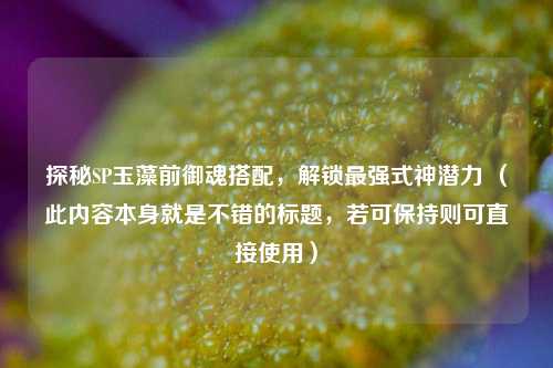 探秘SP玉藻前御魂搭配，解锁最强式神潜力 （此内容本身就是不错的标题，若可保持则可直接使用）