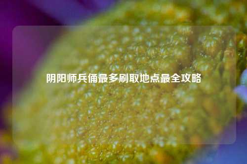 阴阳师兵俑最多刷取地点最全攻略