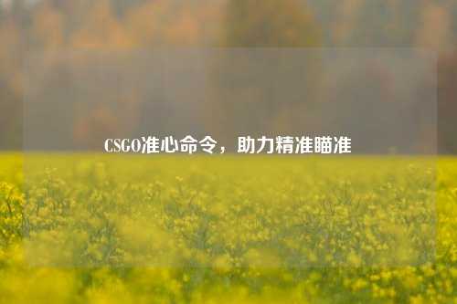 CSGO准心命令，助力精准瞄准