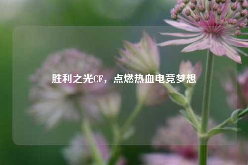 胜利之光CF，点燃热血电竞梦想