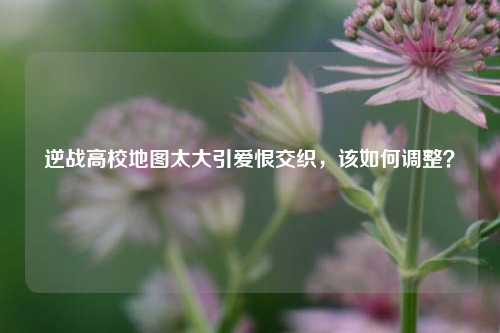 逆战高校地图太大引爱恨交织，该如何调整？