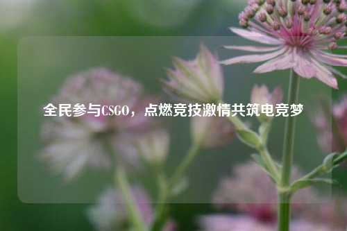 全民参与CSGO，点燃竞技激情共筑电竞梦