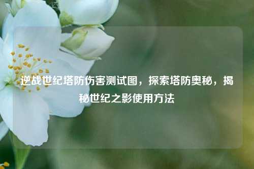 逆战世纪塔防伤害测试图,探索塔防奥秘,揭秘世纪之影使用方法