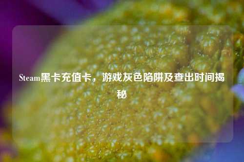 Steam黑卡充值卡,游戏灰色陷阱及查出时间揭秘
