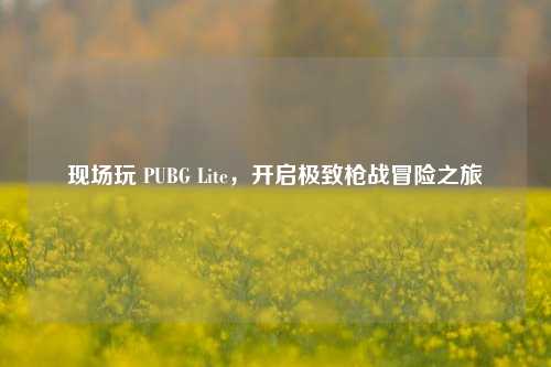 现场玩 PUBG Lite，开启极致枪战冒险之旅