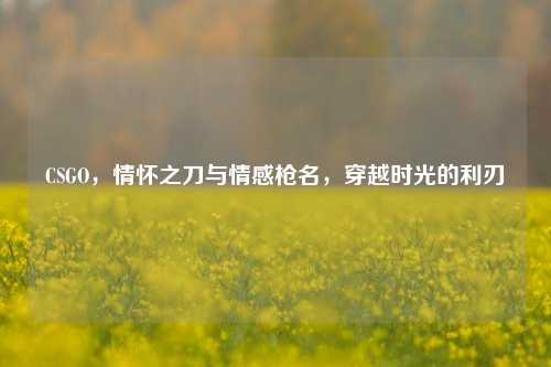CSGO，情怀之刀与情感枪名，穿越时光的利刃