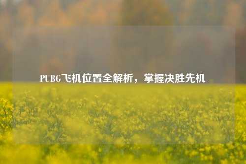 PUBG飞机位置全解析,掌握决胜先机